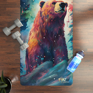 Cosmic Bear Yoga Mat Perfect for Vinyasa, Ashtanga, Pilates & Home Workouts - FNKY ROOSTER DESIGNS