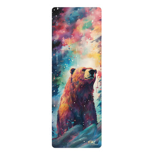 Cosmic Bear Yoga Mat Perfect for Vinyasa, Ashtanga, Pilates & Home Workouts - FNKY ROOSTER DESIGNS