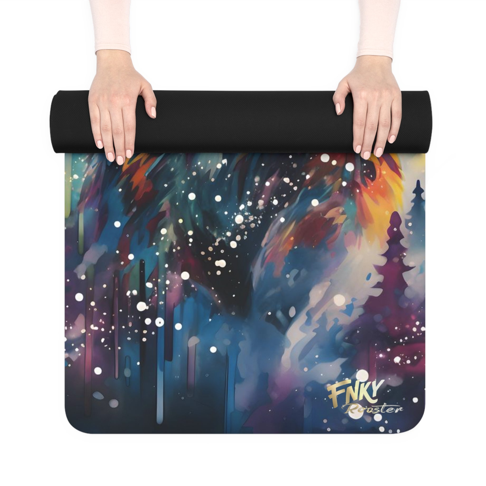 Cosmic Bear Yoga Mat Perfect for Vinyasa, Ashtanga, Pilates & Home Workouts - FNKY ROOSTER DESIGNS