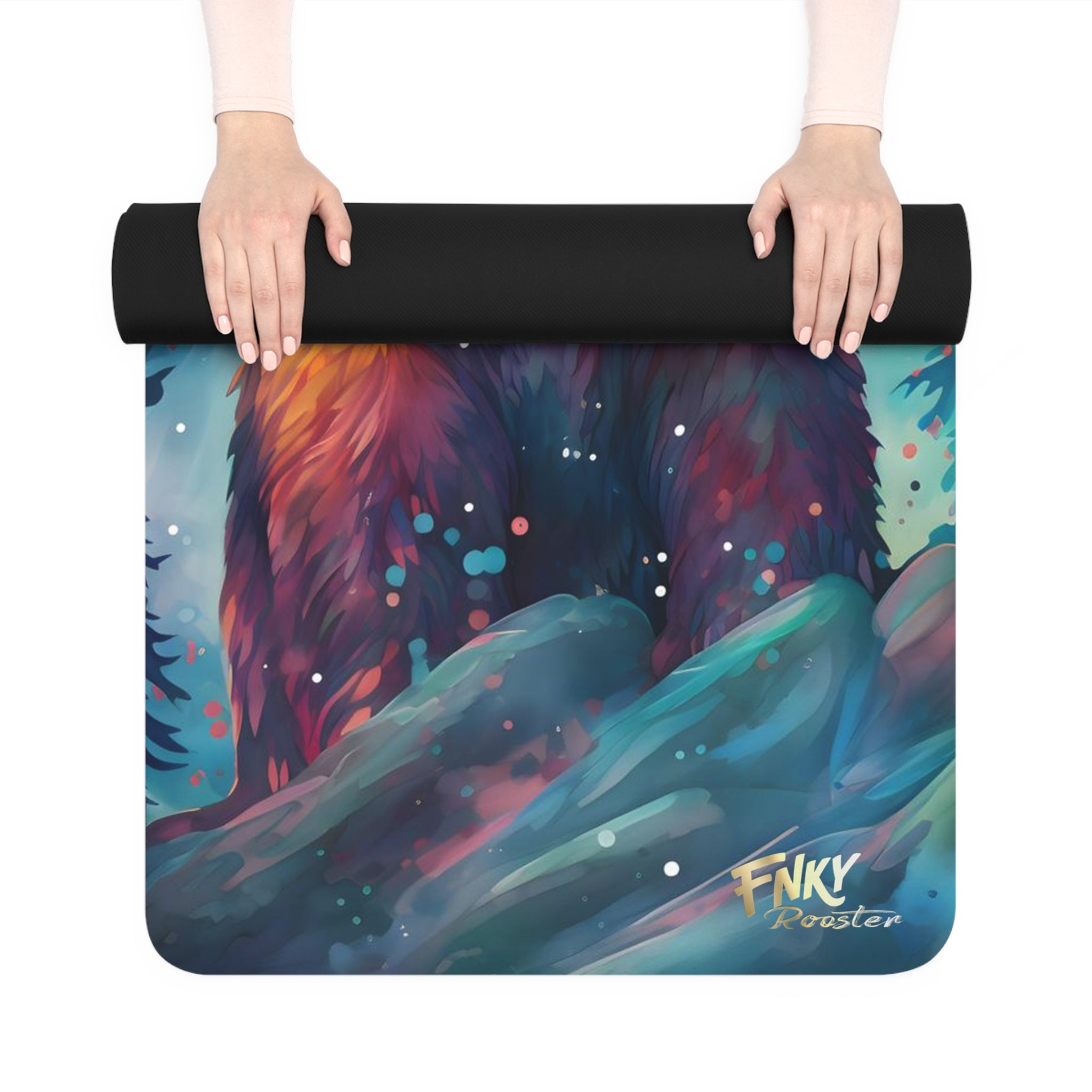 Cosmic Bear Yoga Mat Perfect for Vinyasa, Ashtanga, Pilates & Home Workouts - FNKY ROOSTER DESIGNS