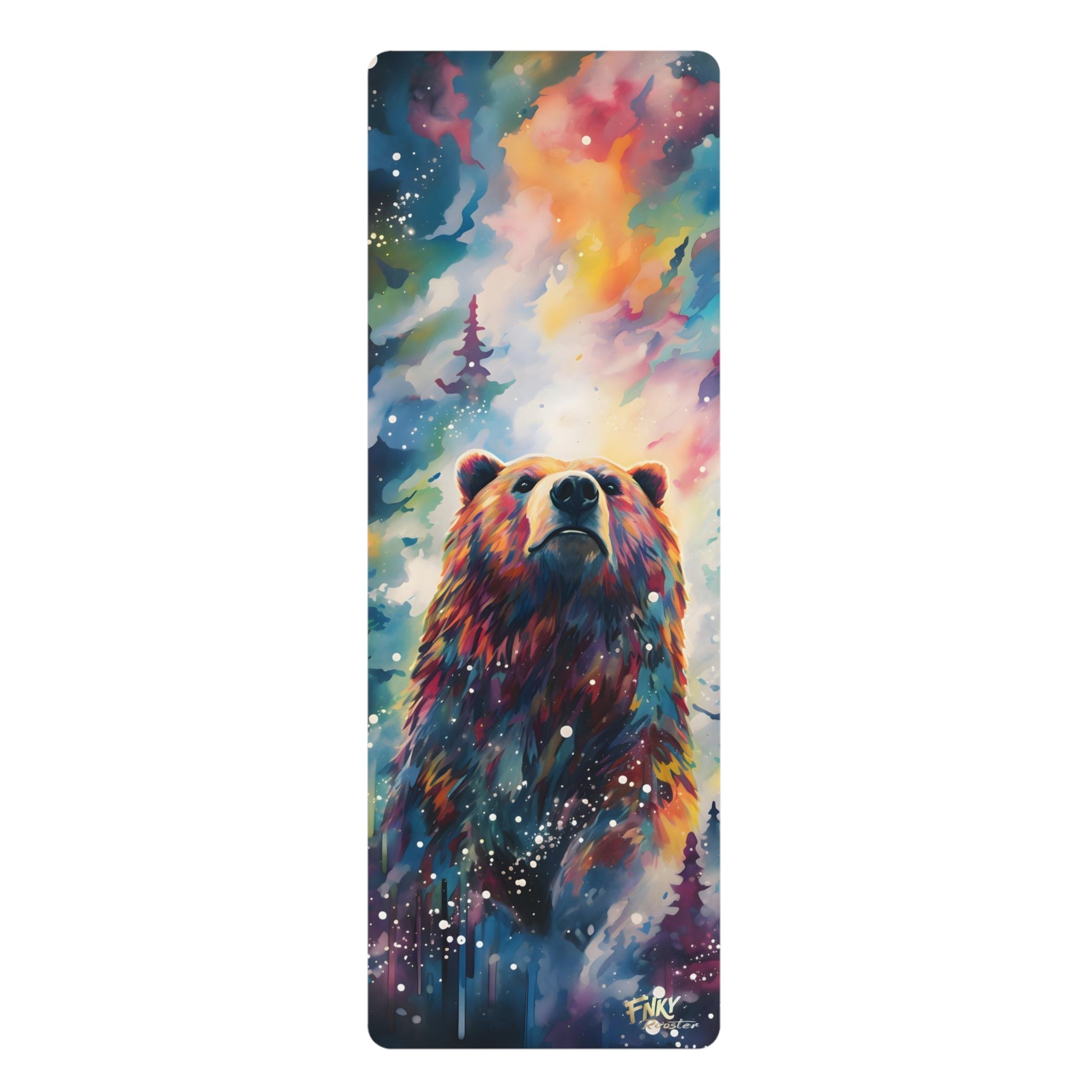 Cosmic Bear Yoga Mat Perfect for Vinyasa, Ashtanga, Pilates & Home Workouts - FNKY ROOSTER DESIGNS