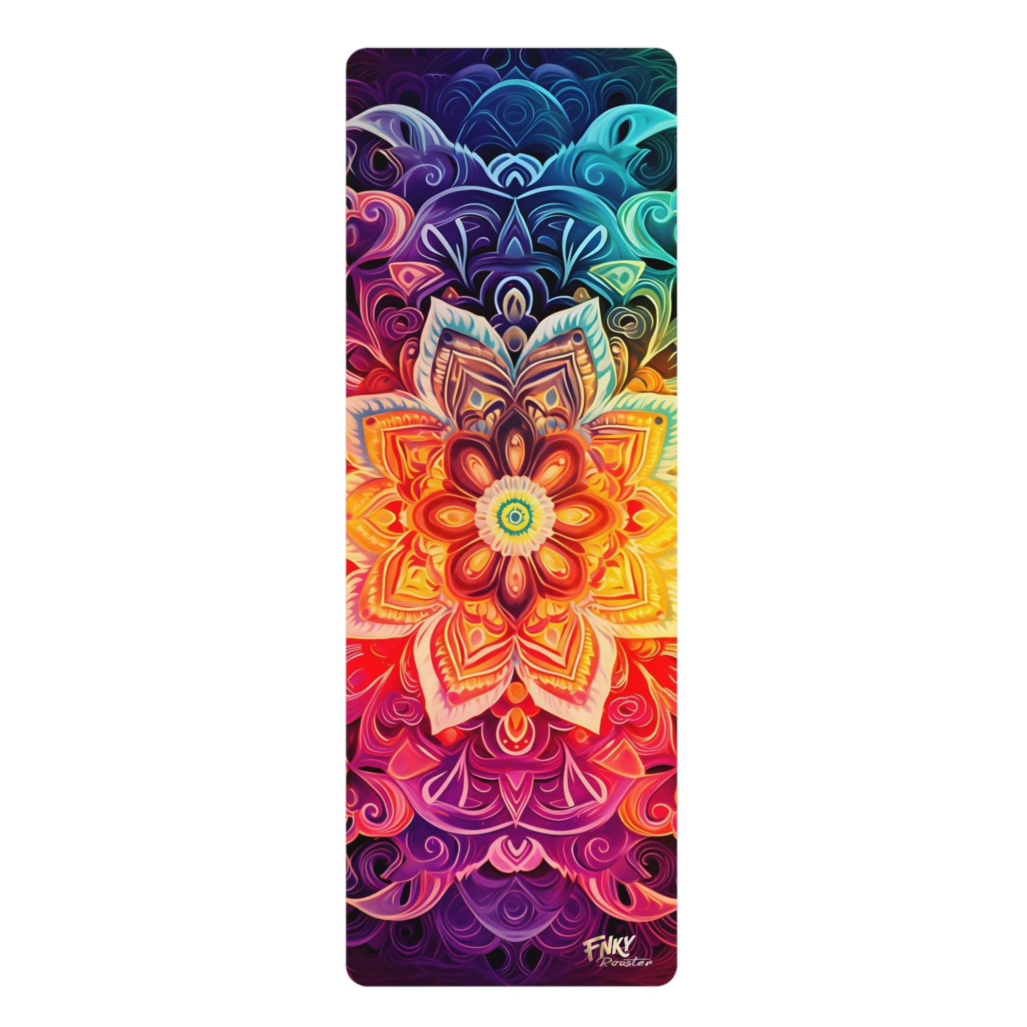 Cosmic Mandala Yoga Mat Perfect for Vinyasa, Ashtanga, Pilates & Home Workouts - FNKY ROOSTER DESIGNS