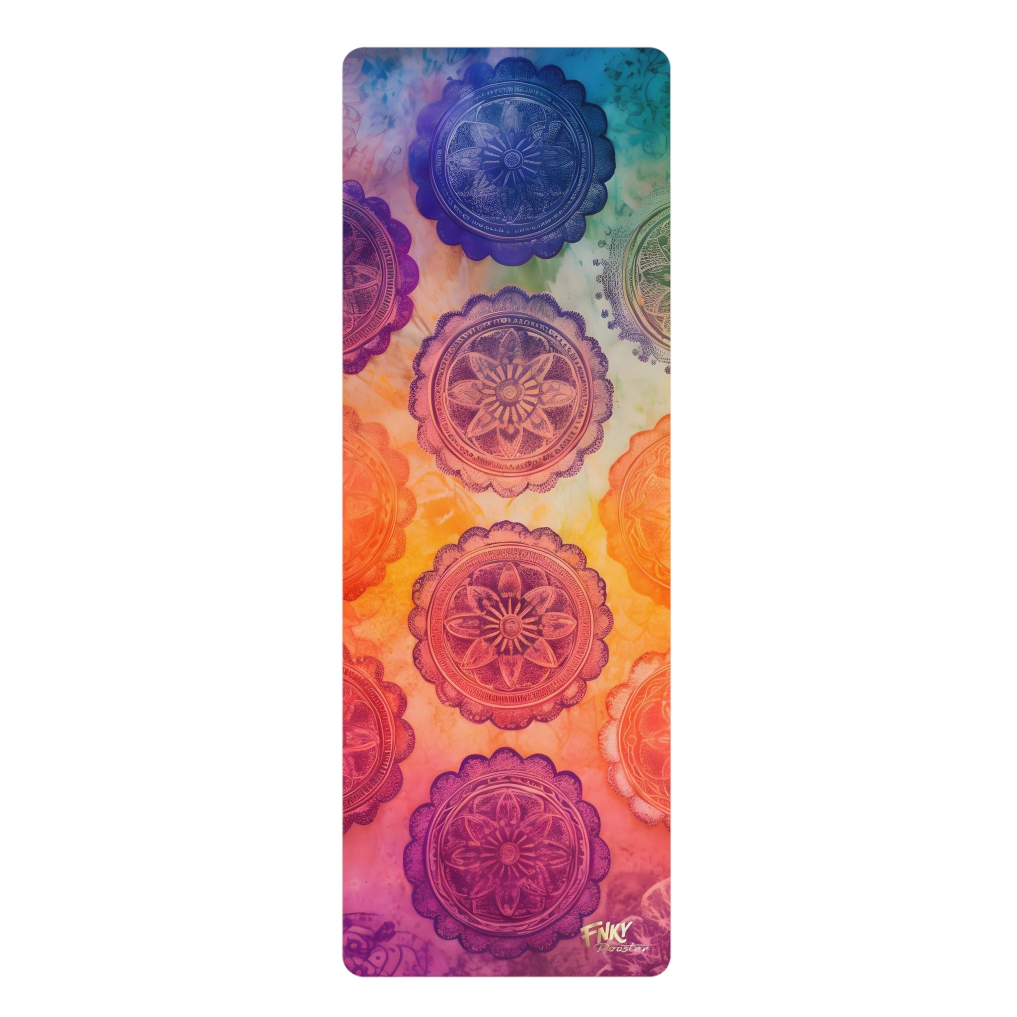 Cosmic Mandala Yoga Mat Perfect for Vinyasa, Ashtanga, Pilates & Home Workouts - FNKY ROOSTER DESIGNS