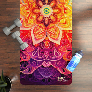 Cosmic Mandala Yoga Mat Perfect for Vinyasa, Ashtanga, Pilates & Home Workouts - FNKY ROOSTER DESIGNS