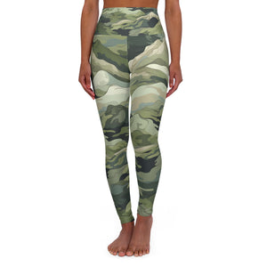 Desert Camo High Waisted Yoga Leggings - Great for yoga, Pilates, cycling, working out, active leisure wear - FNKY ROOSTER DESIGNS