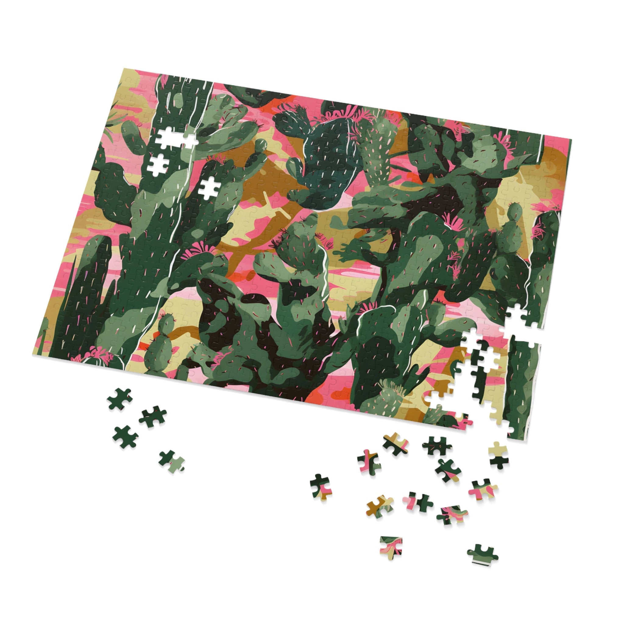 Desert Camouflage Jigsaw Puzzle: Choose Your Challenge with 30 to 1000 Pieces - Ships in Gift - Ready Metal Tin - FNKY ROOSTER DESIGNS