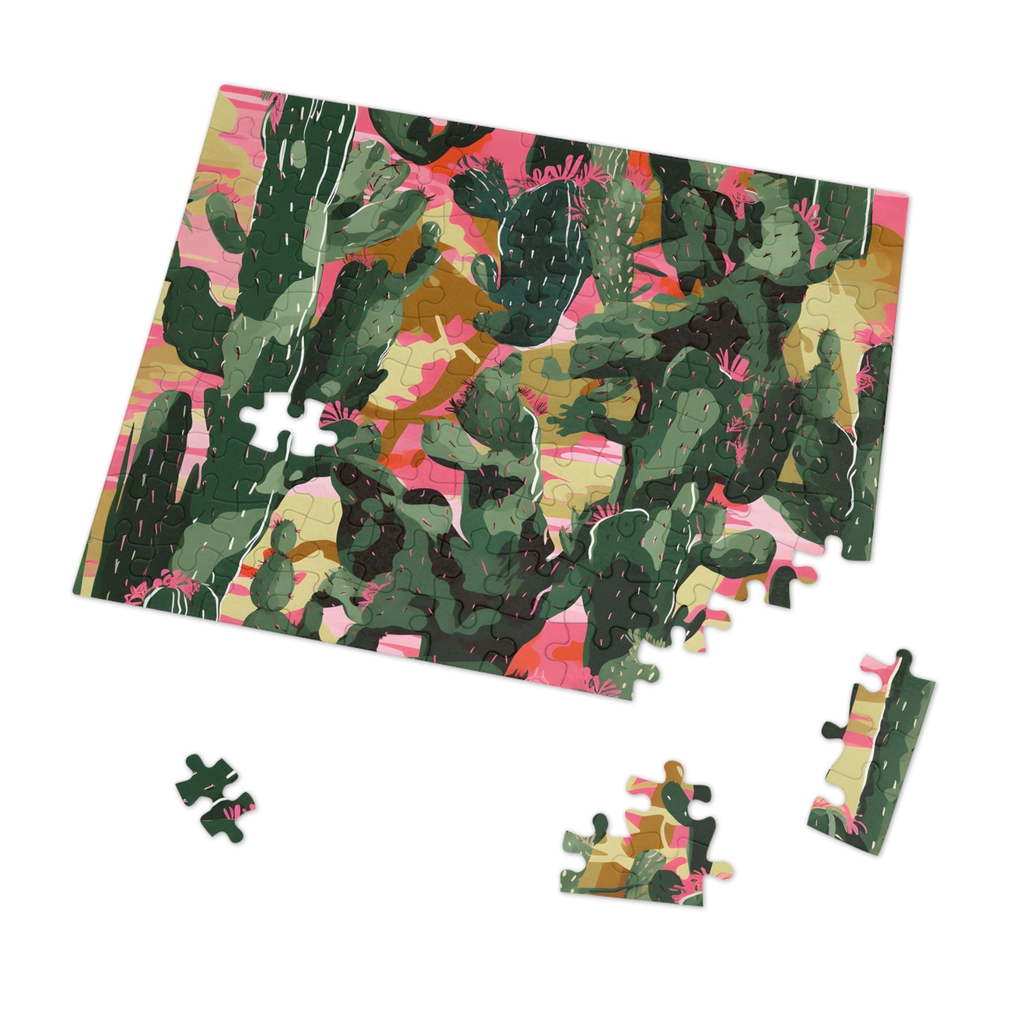 Desert Camouflage Jigsaw Puzzle: Choose Your Challenge with 30 to 1000 Pieces - Ships in Gift - Ready Metal Tin - FNKY ROOSTER DESIGNS