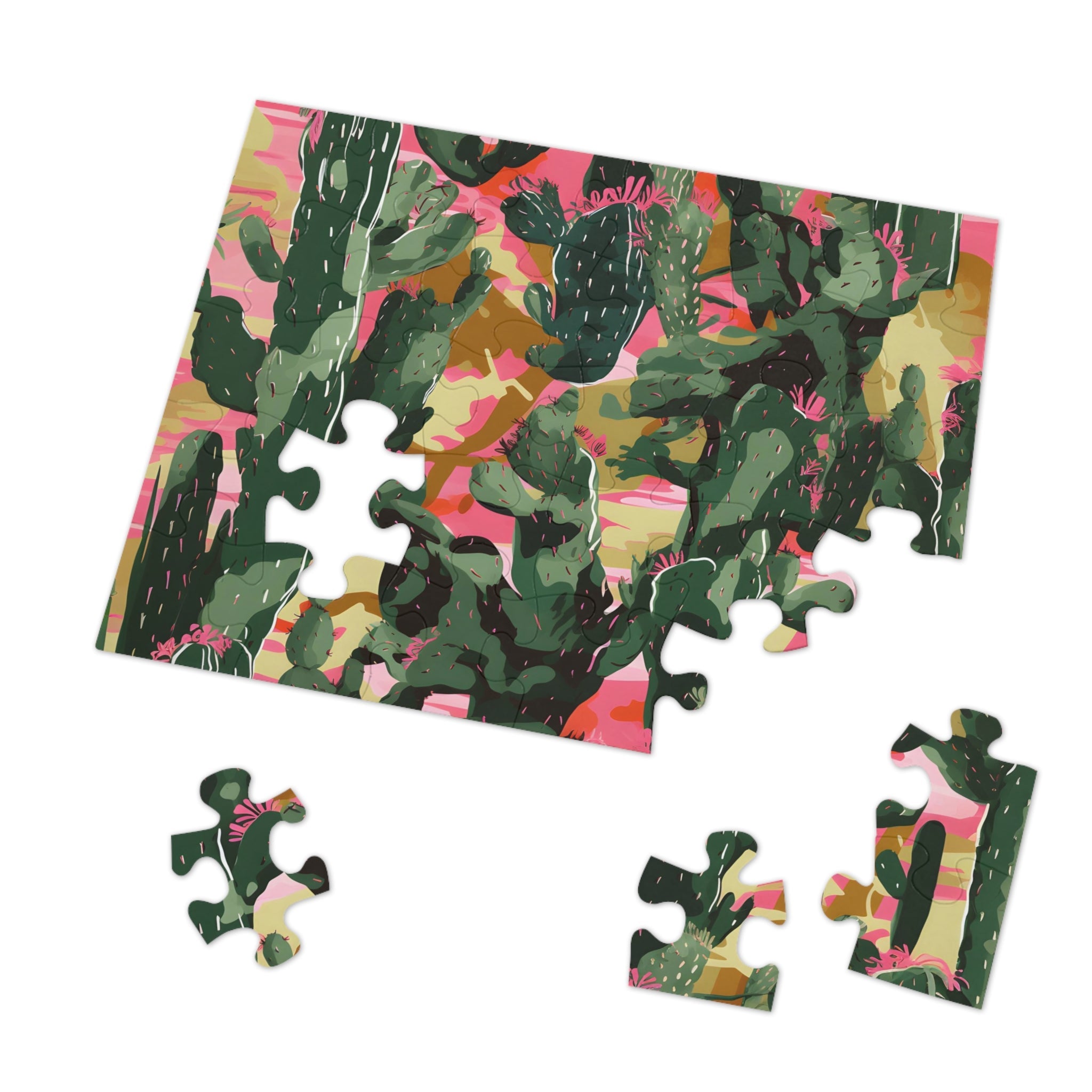 Desert Camouflage Jigsaw Puzzle: Choose Your Challenge with 30 to 1000 Pieces - Ships in Gift - Ready Metal Tin - FNKY ROOSTER DESIGNS