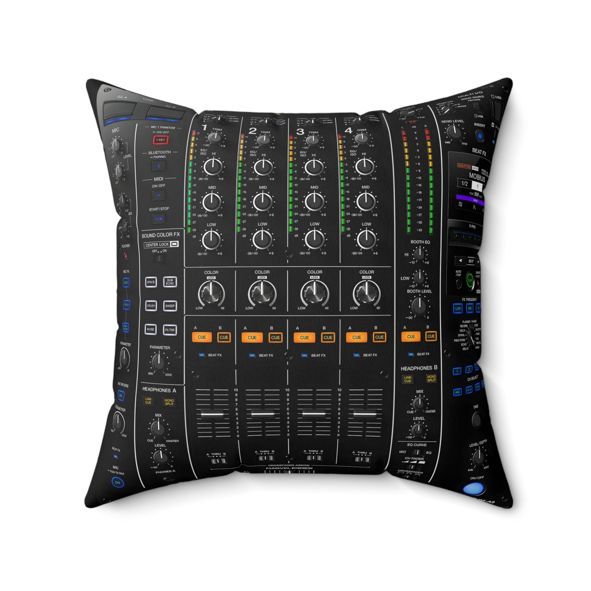 DJ Mixer Square Pillow Perfect gift for music lovers and DJ - FNKY ROOSTER DESIGNS