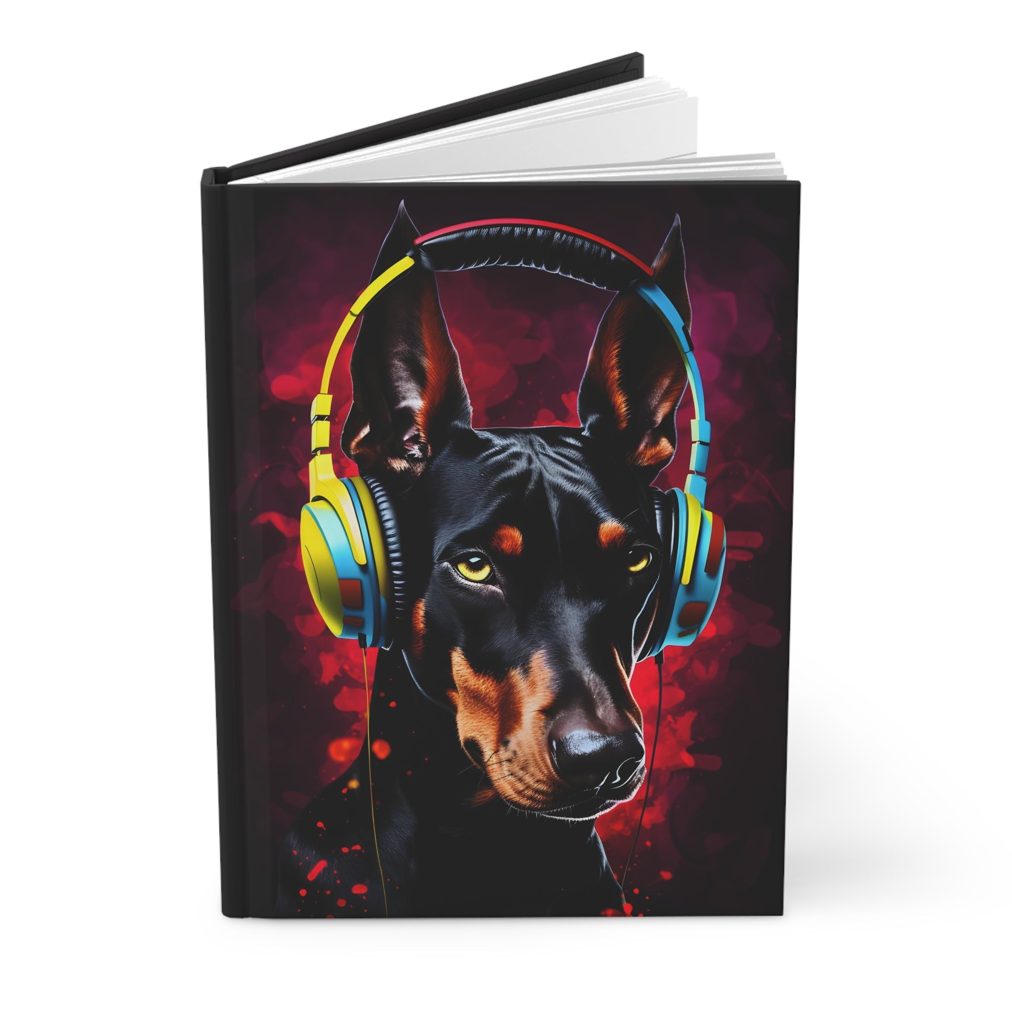 Doberman Beats Street Art Hardcover Journal Great gift for Dog lovers (Gratitude / Manifesting / Affirmation) - FNKY ROOSTER DESIGNS