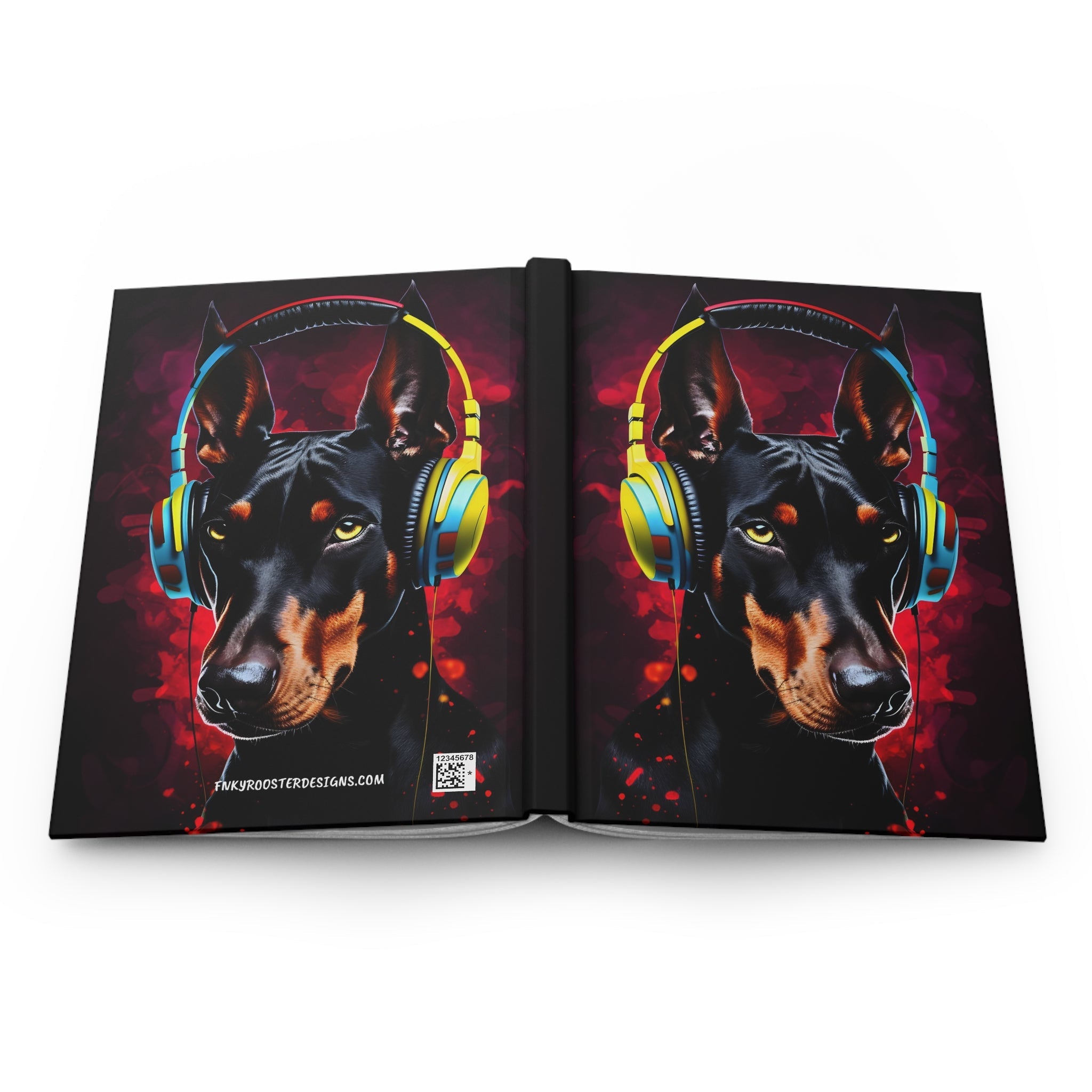 Doberman Beats Street Art Hardcover Journal Great gift for Dog lovers (Gratitude / Manifesting / Affirmation) - FNKY ROOSTER DESIGNS
