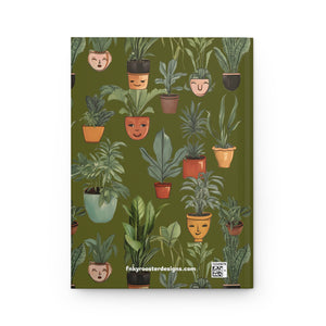Easily Distracted by Plants Hardcover Journal - Botanical Notebook, 150 Lined Pages, Garden Lover's Diary, Plant Mom Gift - FNKY ROOSTER DESIGNS