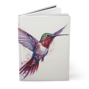 Enchanting Hummingbird" Line Ruled Hardcover Matte Journal - FNKY ROOSTER DESIGNS