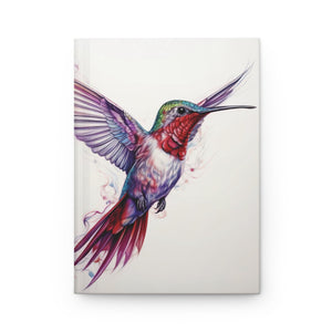Enchanting Hummingbird" Line Ruled Hardcover Matte Journal - FNKY ROOSTER DESIGNS