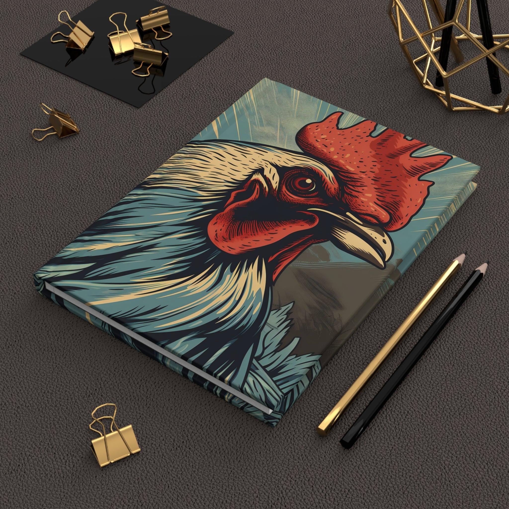 FNKY Rooster Hard Cover Notebook or Journal (Back to School / Gratitude / Manifesting Journal) - FNKY ROOSTER DESIGNS