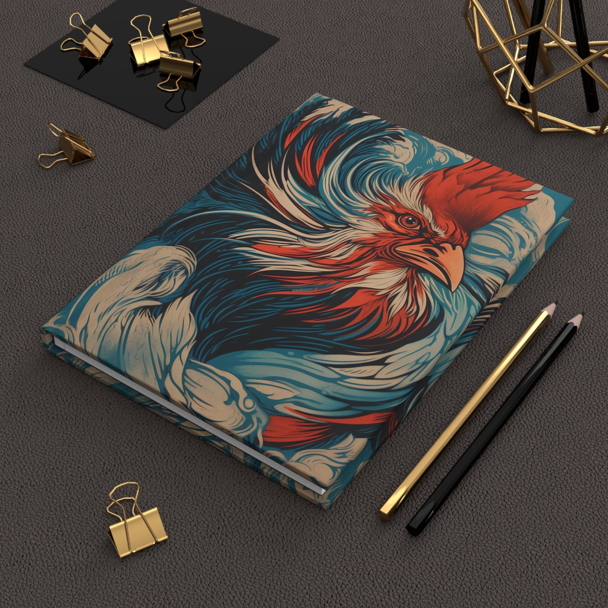 FNKY Rooster Hard Cover Notebook or Journal (Back to School / Gratitude / Manifesting Journal) - FNKY ROOSTER DESIGNS