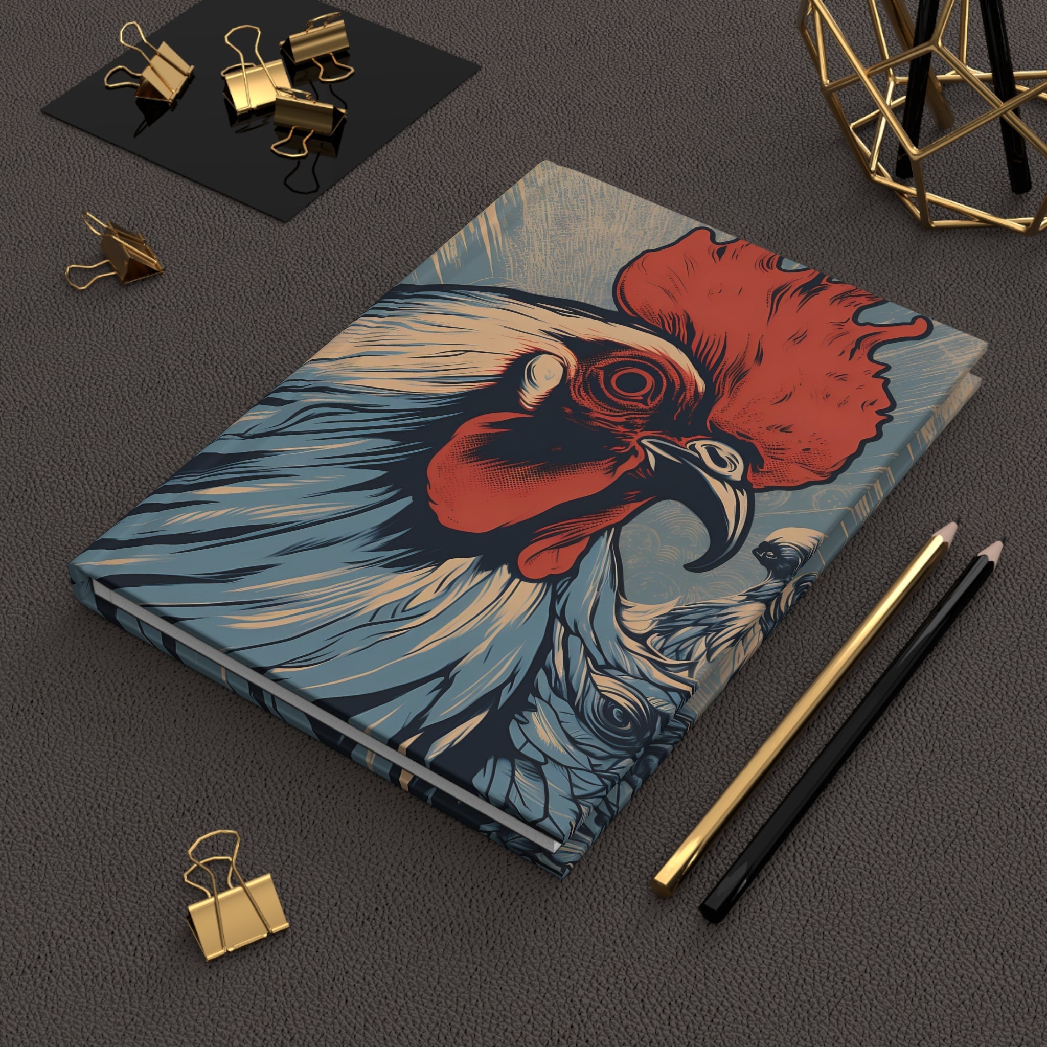 FNKY Rooster Hard Cover Notebook or Journal (Back to School / Gratitude / Manifesting Journal) - FNKY ROOSTER DESIGNS