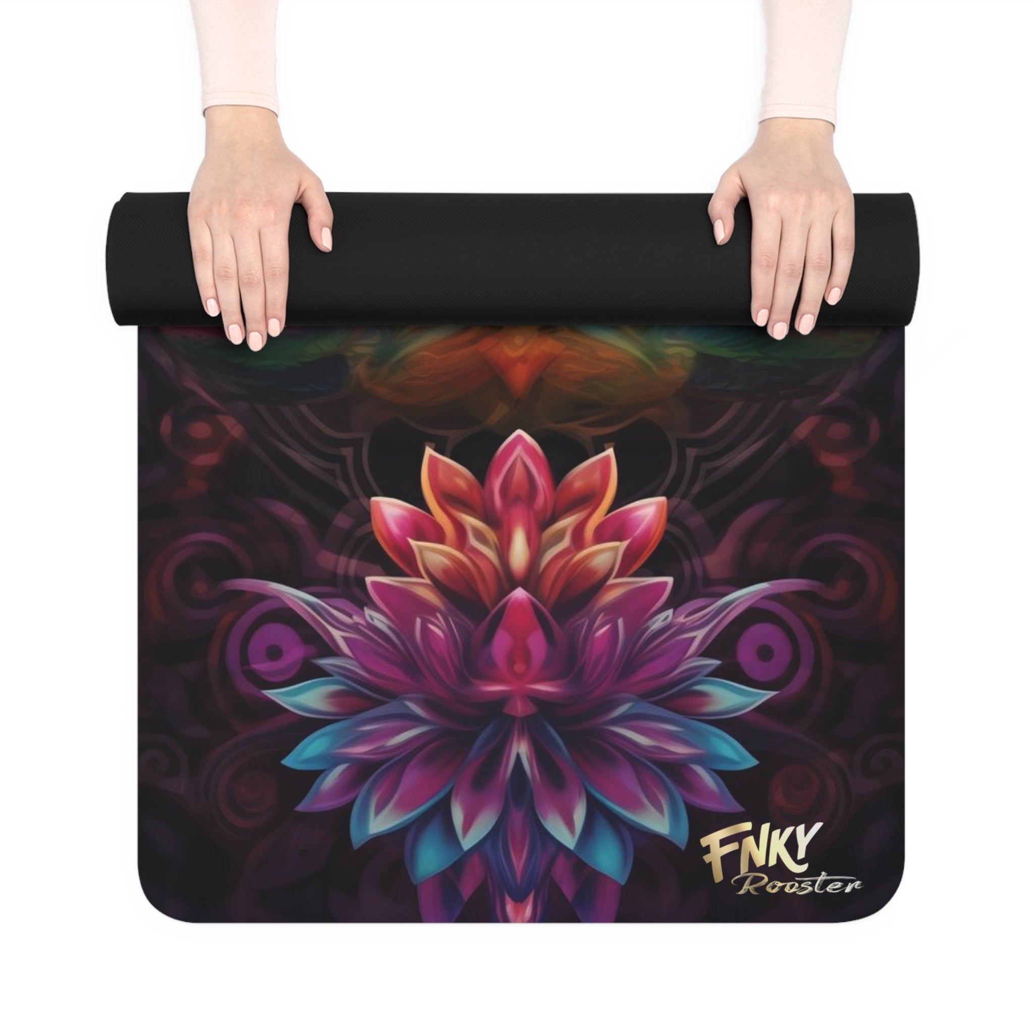 Ganesha Rubber Yoga Mat Perfect for Vinyasa, Ashtanga, Pilates, Hot Yoga - FNKY ROOSTER DESIGNS