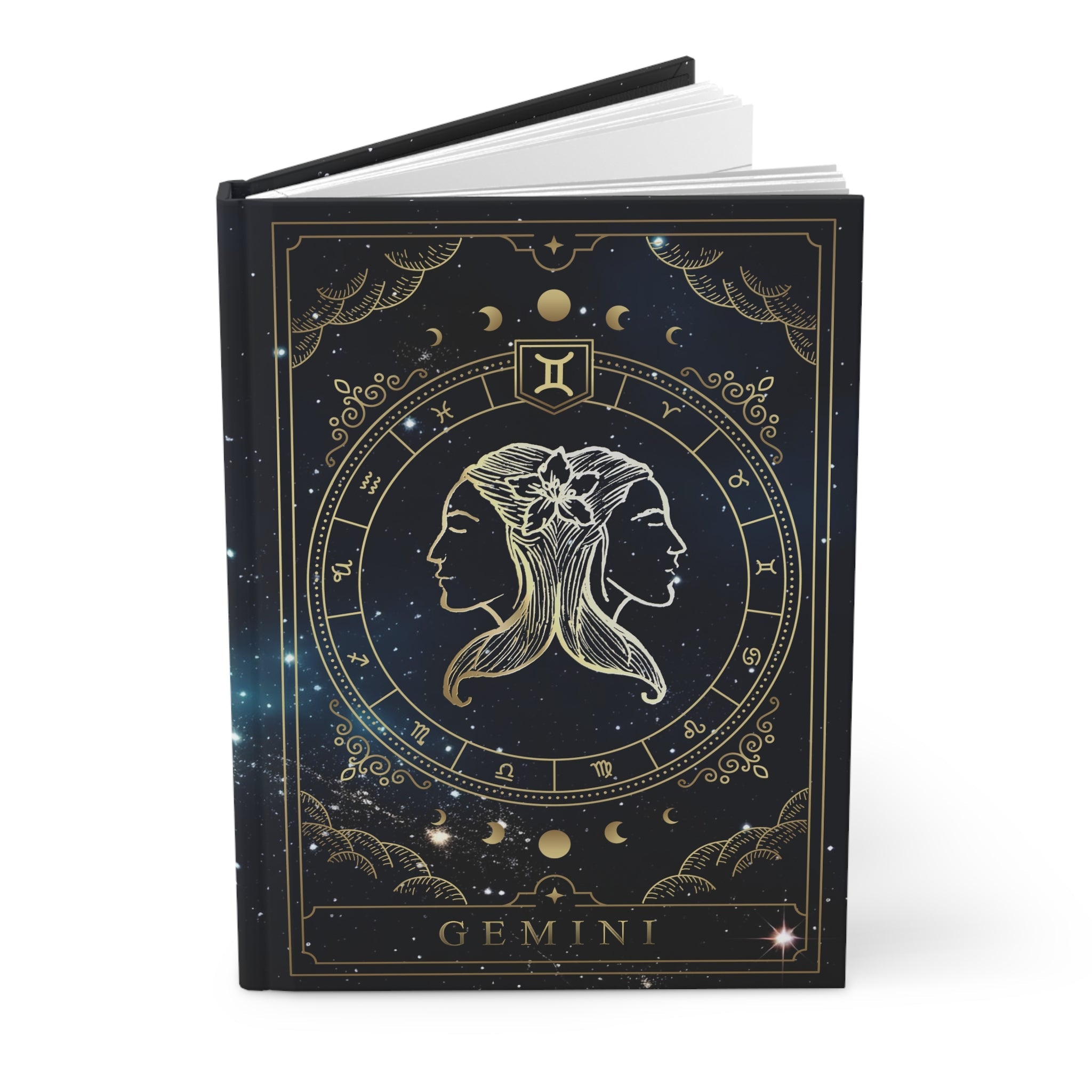 Gemini Horoscope Zodiac Matte Hardcover Journal – Rule Lined Pages for the Dynamic Gemini - FNKY ROOSTER DESIGNS
