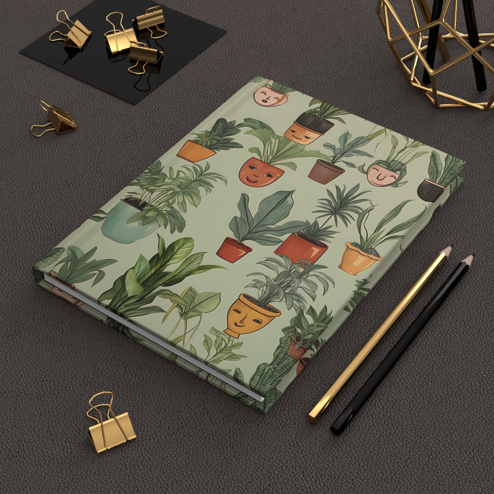 Happy Cactus Hardcover Journal (Back to School / Gratitude / Manifesting Journal) - FNKY ROOSTER DESIGNS