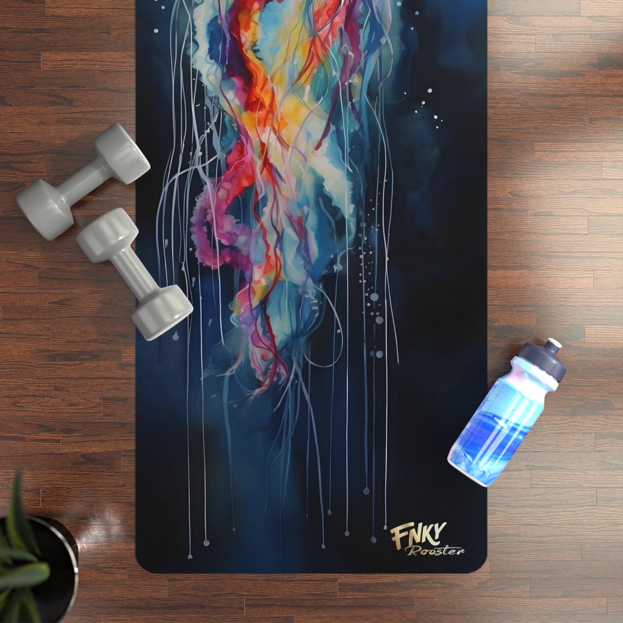 Jelly Fish Yoga Mat Perfect for Vinyasa, Ashtanga, Pilates & Home Workouts - FNKY ROOSTER DESIGNS