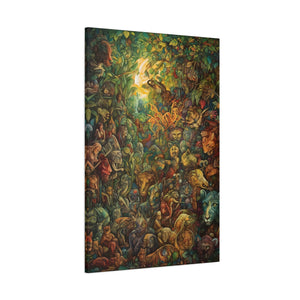 Life Canvas Print - Peruvian Art Inspired - Spiritual Wall Art Canvas Stretched, 1.25'' (Series 2 - Life) - FNKY ROOSTER DESIGNS