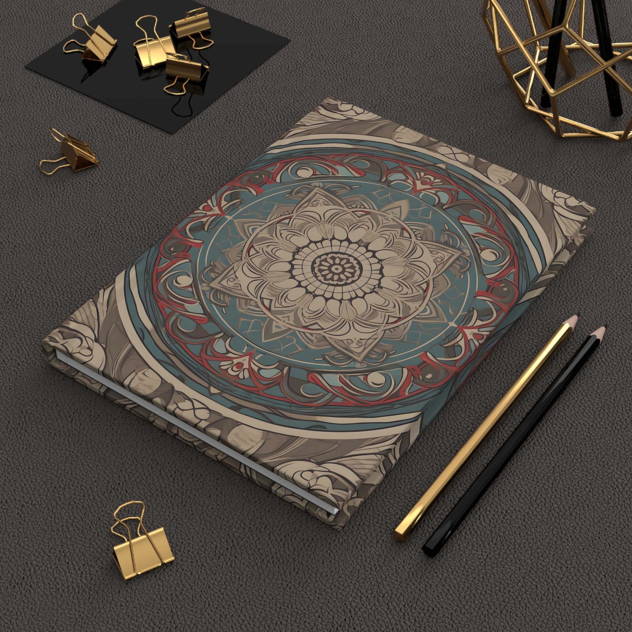 Midnight Camp Chronicles: Ornamental Echoes Hard Cover Notebook or Journal (Back to School / Gratitude / Manifesting Journal) - FNKY ROOSTER DESIGNS