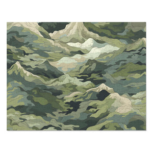 Mountain Camo Jigsaw Puzzle: Choose Your Challenge with 30 to 1000 Pieces - Ships in Gift - Ready Metal Tin - FNKY ROOSTER DESIGNS