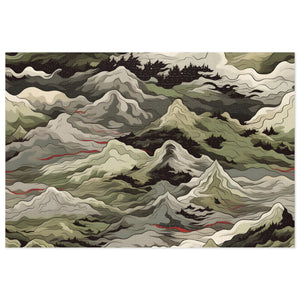 Mountain Camo Jigsaw Puzzle: Choose Your Challenge with 30 to 1000 Pieces - Ships in Gift - Ready Metal Tin - FNKY ROOSTER DESIGNS