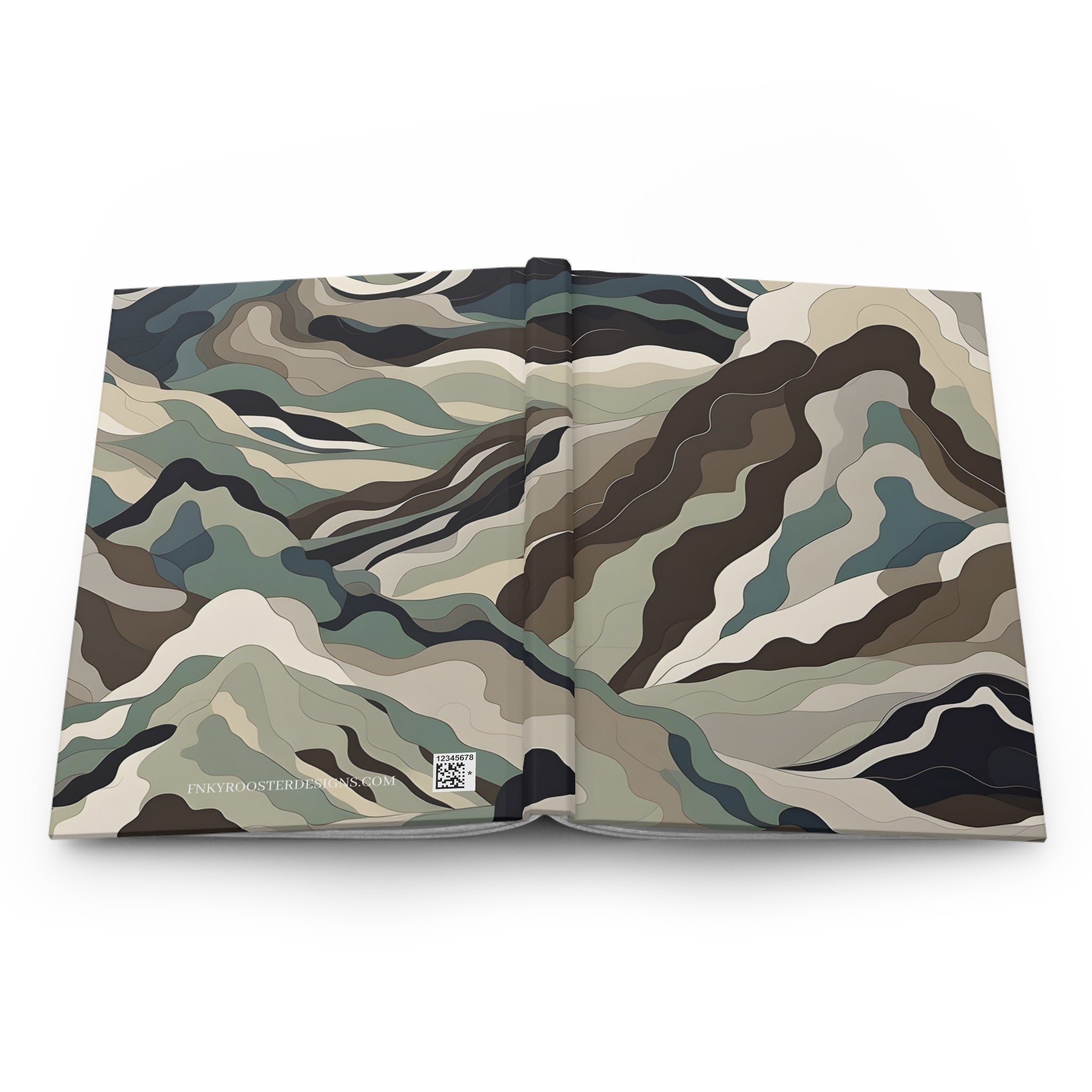 Mountain Camouflage Hardcover Journal - Ruled Pages - Outdoor Adventure Notebook - Hiking, Camping, Hunting Journal - Gift for Nature Lovers - FNKY ROOSTER DESIGNS