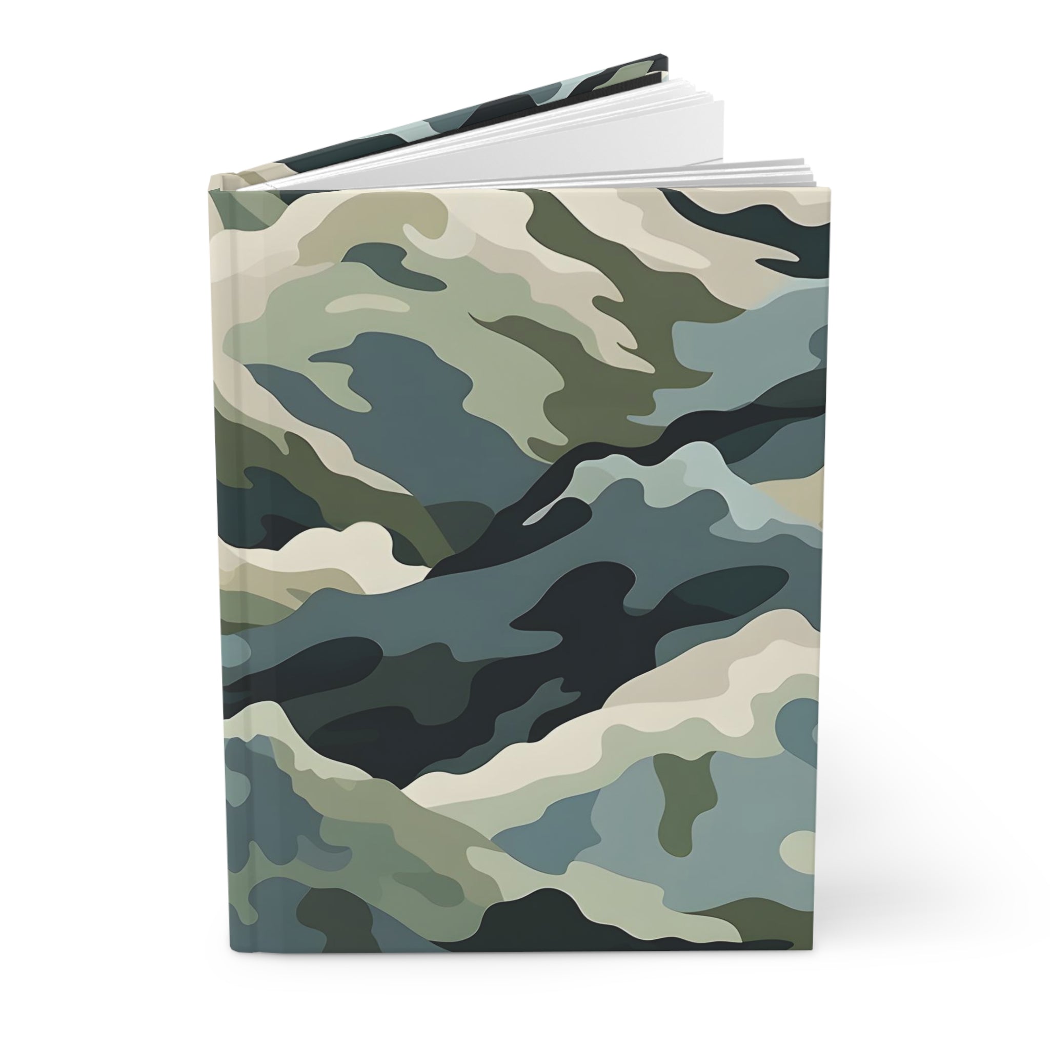 Mountain Camouflage Hardcover Journal - Ruled Pages - Outdoor Adventure Notebook - Hiking, Camping, Hunting Journal - Gift for Nature Lovers - FNKY ROOSTER DESIGNS
