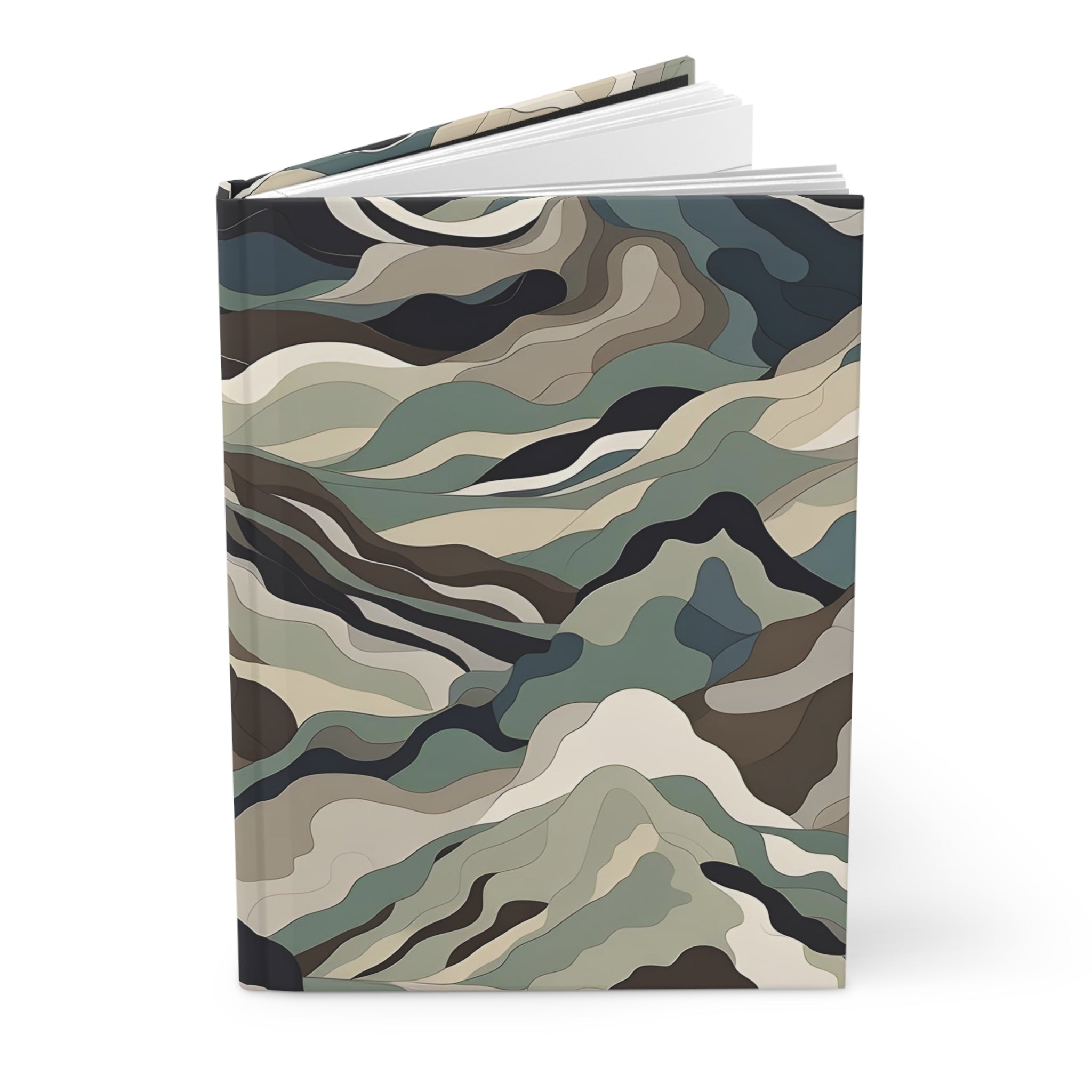 Mountain Camouflage Hardcover Journal - Ruled Pages - Outdoor Adventure Notebook - Hiking, Camping, Hunting Journal - Gift for Nature Lovers - FNKY ROOSTER DESIGNS
