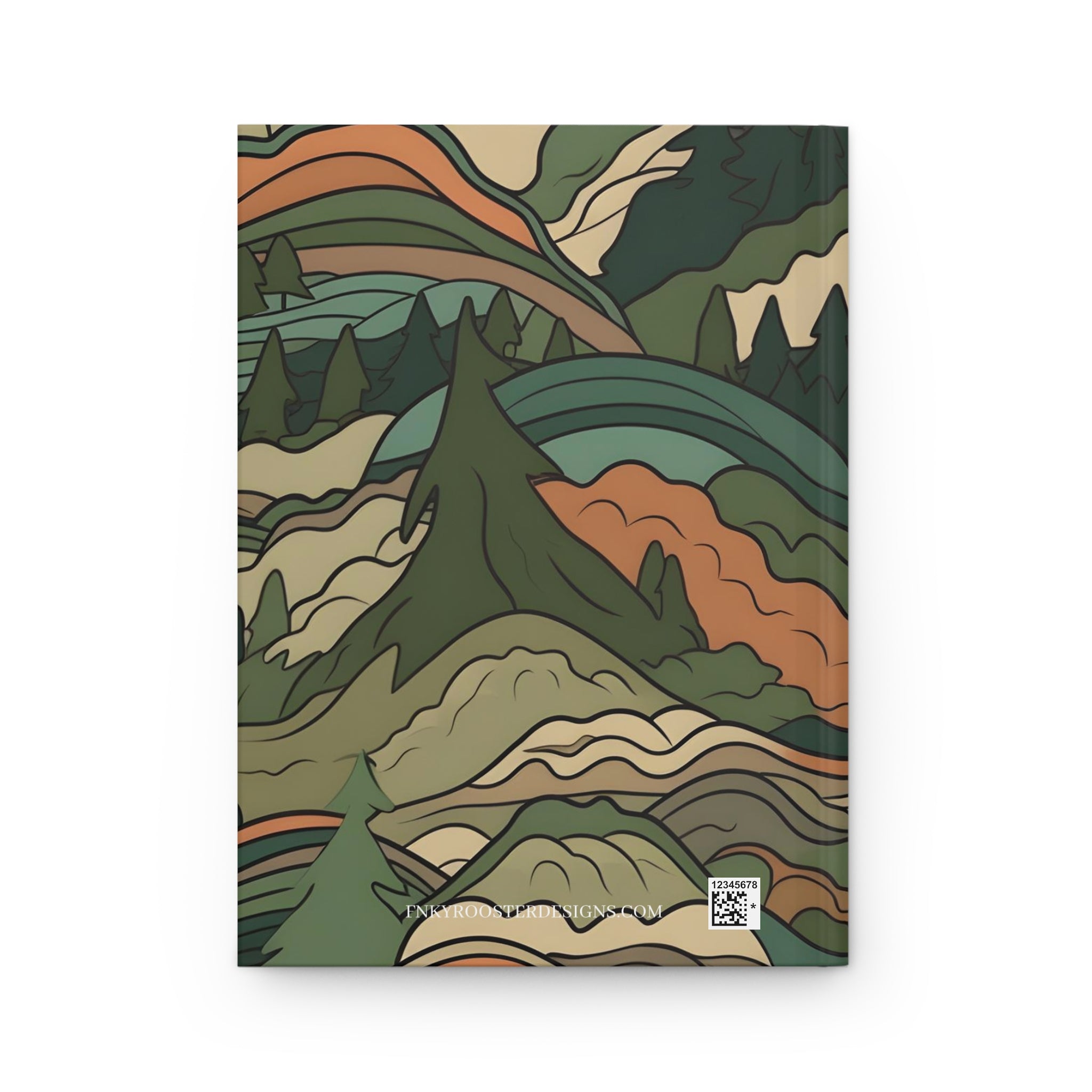 Mountain Camouflage Hardcover Journal - Ruled Pages - Outdoor Adventure Notebook - Hiking, Camping, Hunting Journal - Gift for Nature Lovers - FNKY ROOSTER DESIGNS