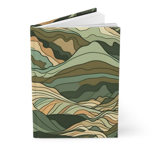 Mountain Camouflage Hardcover Journal - Ruled Pages - Outdoor Adventure Notebook - Hiking, Camping, Hunting Journal - Gift for Nature Lovers - FNKY ROOSTER DESIGNS