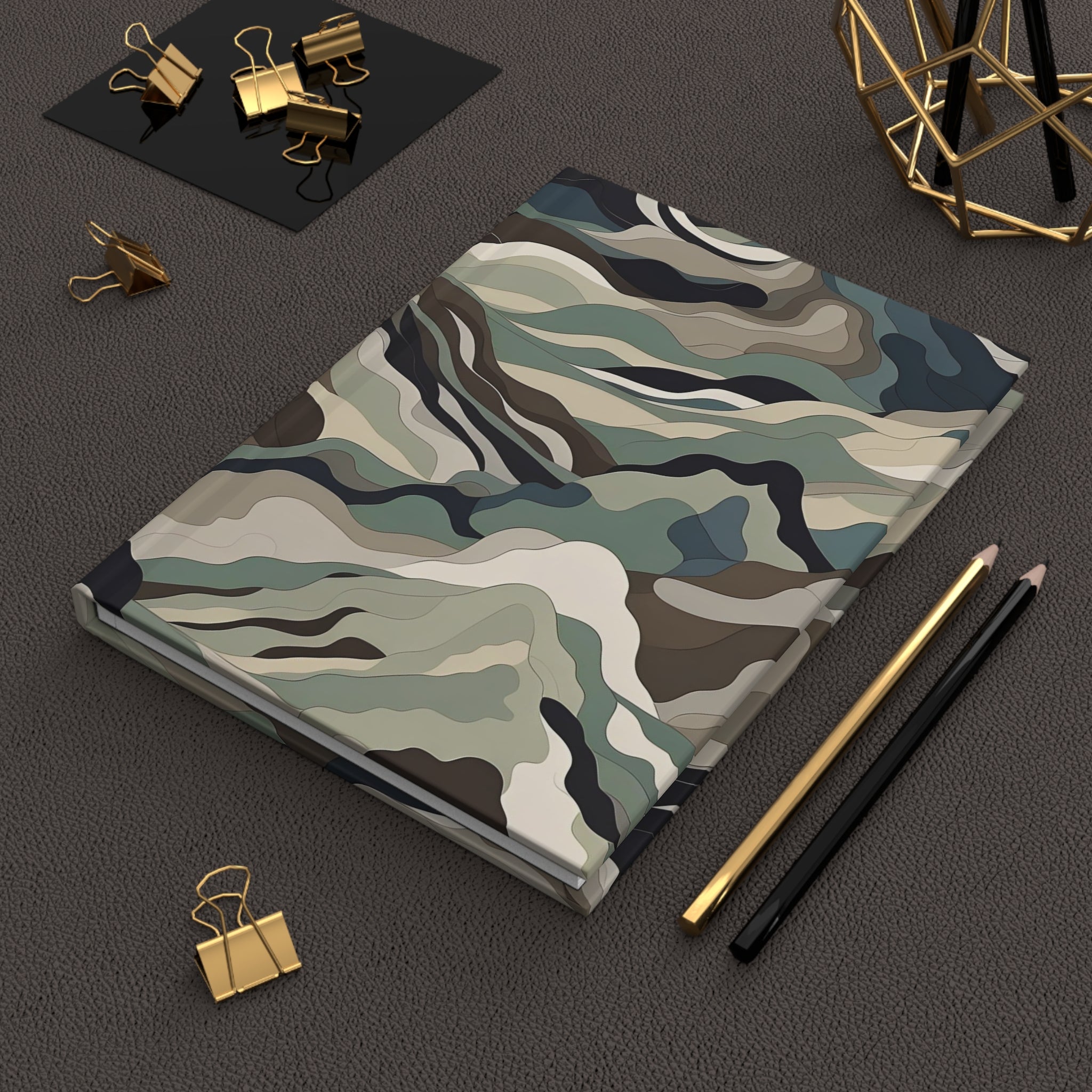 Mountain Camouflage Hardcover Journal - Ruled Pages - Outdoor Adventure Notebook - Hiking, Camping, Hunting Journal - Gift for Nature Lovers - FNKY ROOSTER DESIGNS