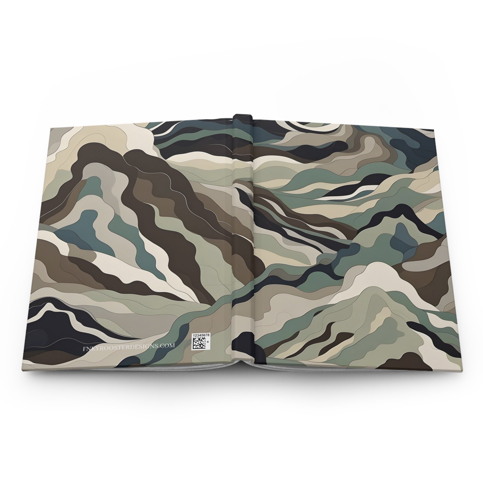 Mountain Camouflage Hardcover Journal - Ruled Pages - Outdoor Adventure Notebook - Hiking, Camping, Hunting Journal - Gift for Nature Lovers - FNKY ROOSTER DESIGNS