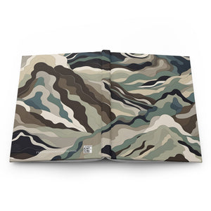 Mountain Camouflage Hardcover Journal - Ruled Pages - Outdoor Adventure Notebook - Hiking, Camping, Hunting Journal - Gift for Nature Lovers - FNKY ROOSTER DESIGNS