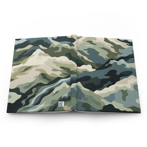 Mountain Camouflage Hardcover Journal - Ruled Pages - Outdoor Adventure Notebook - Hiking, Camping, Hunting Journal - Gift for Nature Lovers - FNKY ROOSTER DESIGNS