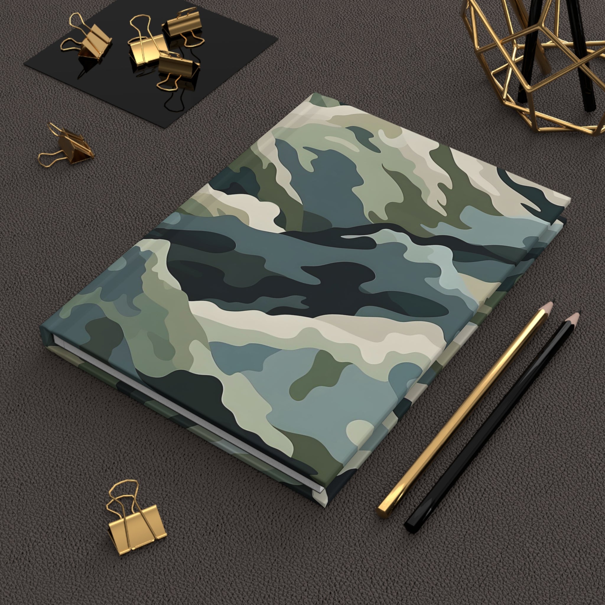 Mountain Camouflage Hardcover Journal - Ruled Pages - Outdoor Adventure Notebook - Hiking, Camping, Hunting Journal - Gift for Nature Lovers - FNKY ROOSTER DESIGNS