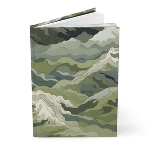 Mountain Camouflage Hardcover Journal - Ruled Pages - Outdoor Adventure Notebook - Hiking, Camping, Hunting Journal - Gift for Nature Lovers - FNKY ROOSTER DESIGNS