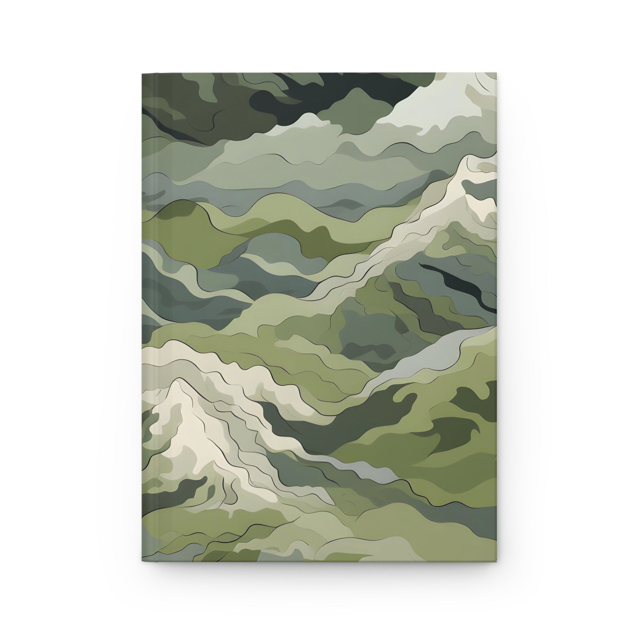 Mountain Camouflage Hardcover Journal - Ruled Pages - Outdoor Adventure Notebook - Hiking, Camping, Hunting Journal - Gift for Nature Lovers - FNKY ROOSTER DESIGNS