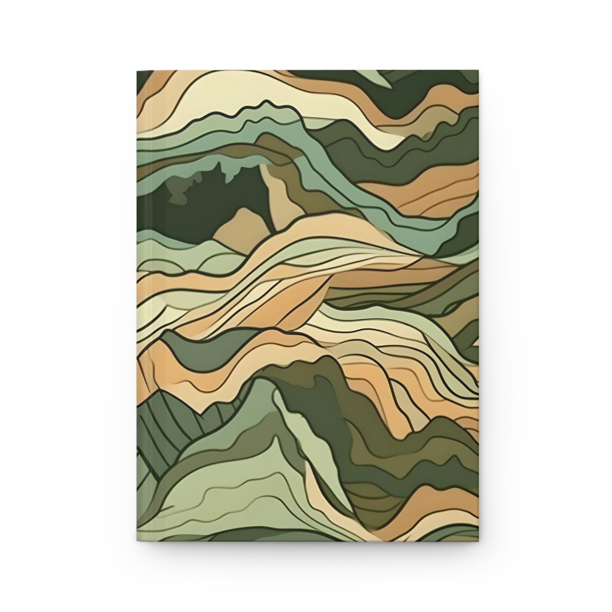 Mountain Camouflage Hardcover Journal - Ruled Pages - Outdoor Adventure Notebook - Hiking, Camping, Hunting Journal - Gift for Nature Lovers - FNKY ROOSTER DESIGNS