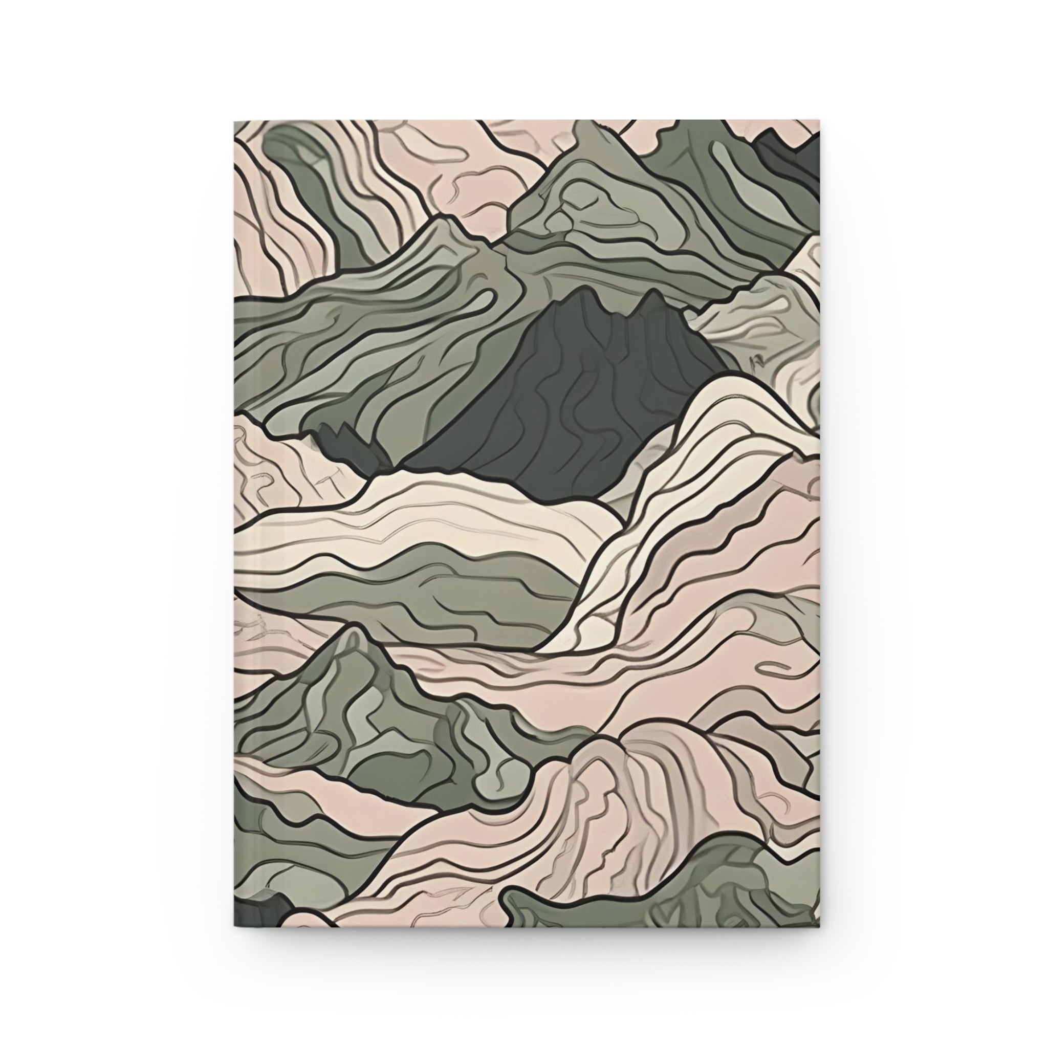 Mountain Camouflage Hardcover Journal - Ruled Pages - Outdoor Adventure Notebook - Hiking, Camping, Hunting Journal - Gift for Nature Lovers - FNKY ROOSTER DESIGNS