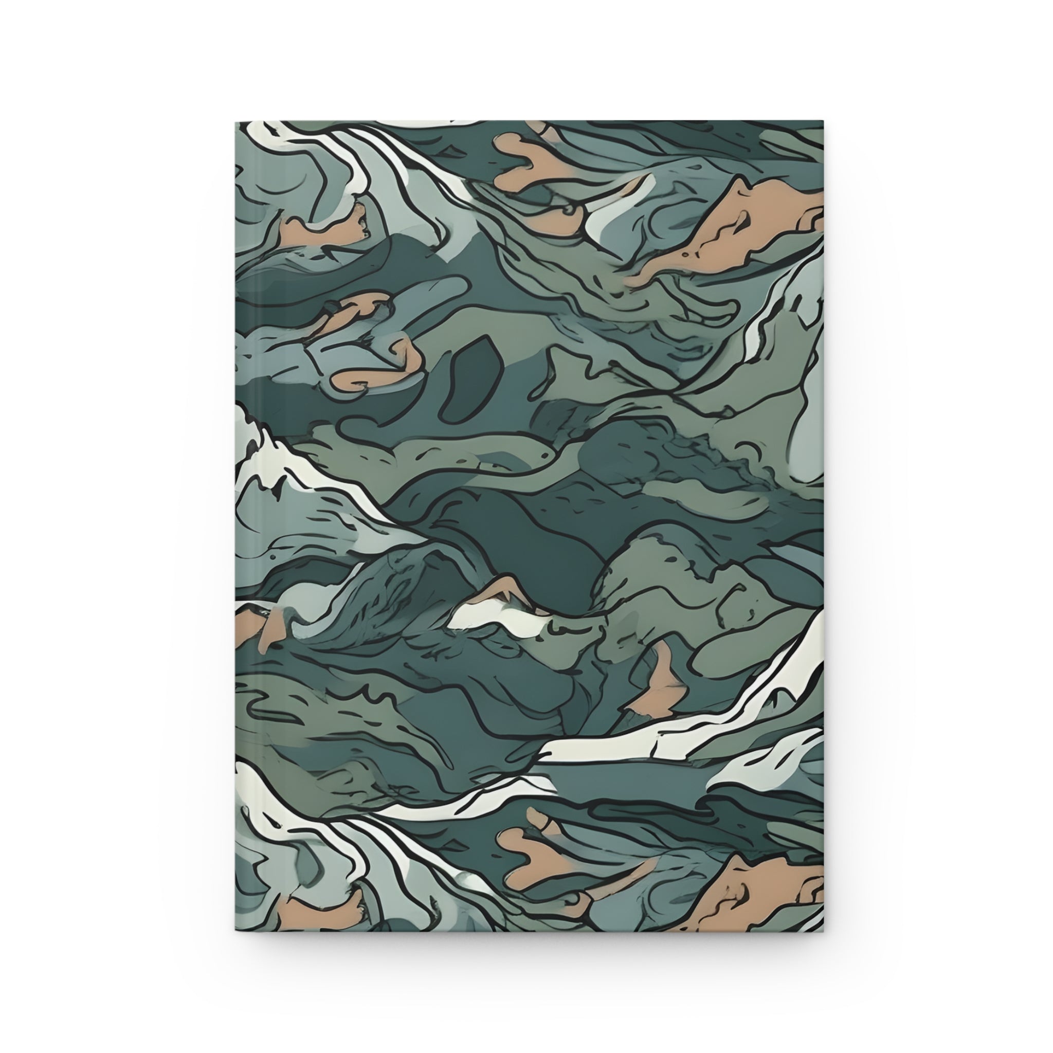 Mountain Camouflage Hardcover Journal - Ruled Pages - Outdoor Adventure Notebook - Hiking, Camping, Hunting Journal - Gift for Nature Lovers - FNKY ROOSTER DESIGNS