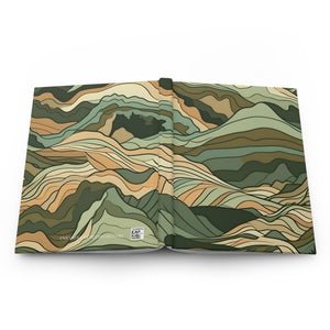 Mountain Camouflage Hardcover Journal - Ruled Pages - Outdoor Adventure Notebook - Hiking, Camping, Hunting Journal - Gift for Nature Lovers - FNKY ROOSTER DESIGNS