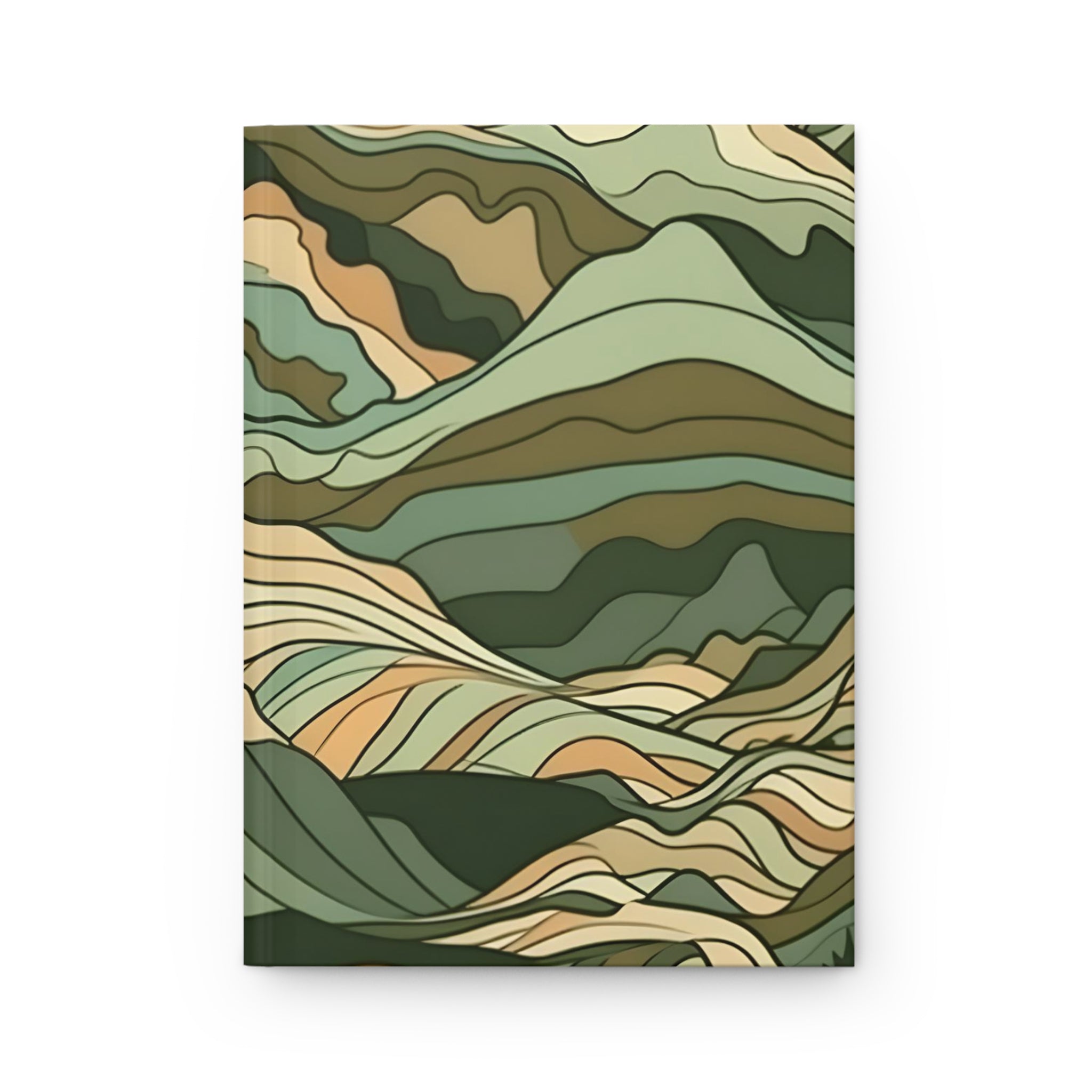 Mountain Camouflage Hardcover Journal - Ruled Pages - Outdoor Adventure Notebook - Hiking, Camping, Hunting Journal - Gift for Nature Lovers - FNKY ROOSTER DESIGNS