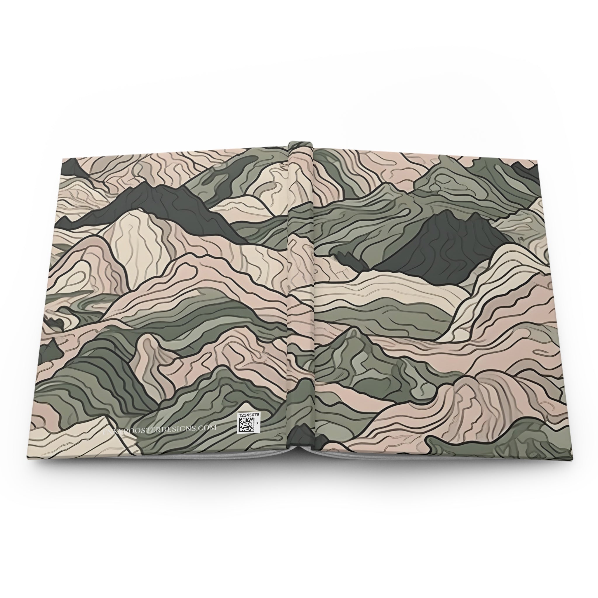 Mountain Camouflage Hardcover Journal - Ruled Pages - Outdoor Adventure Notebook - Hiking, Camping, Hunting Journal - Gift for Nature Lovers - FNKY ROOSTER DESIGNS