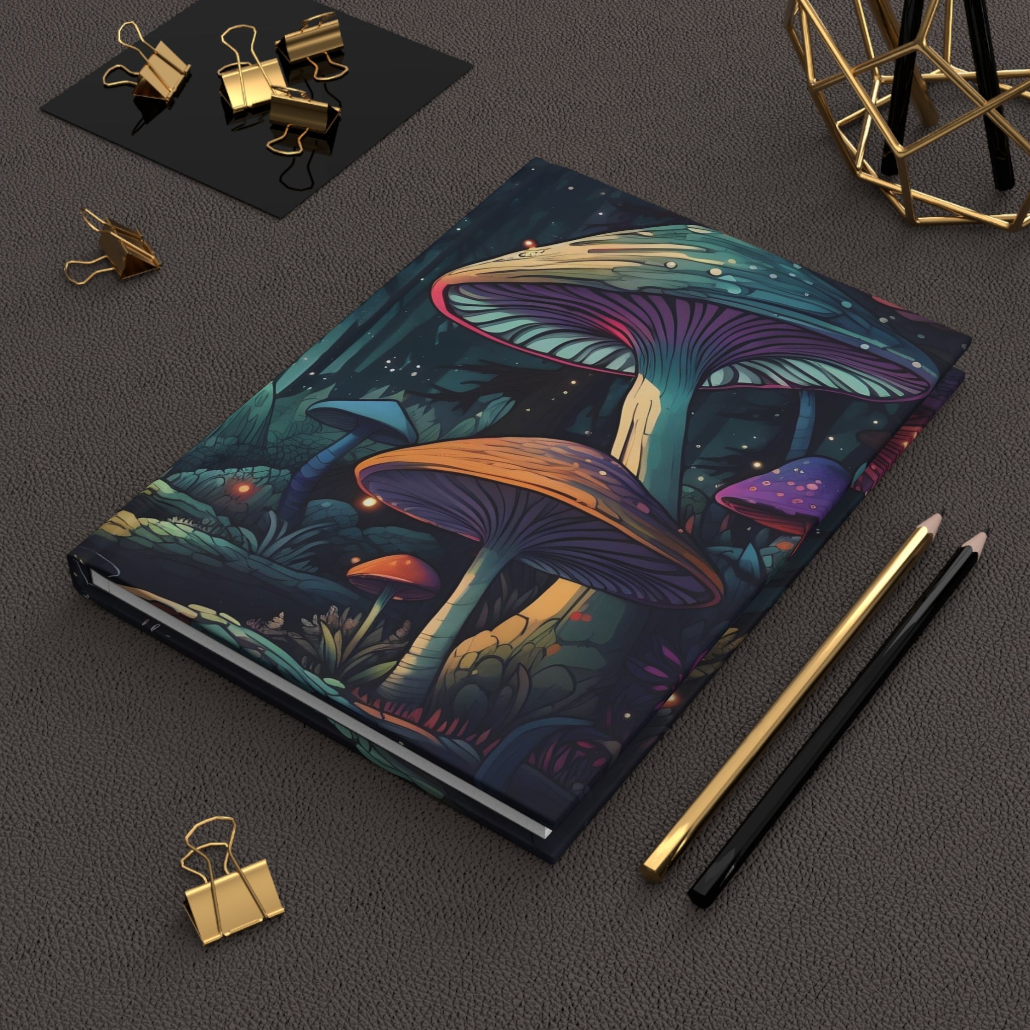 Mushroom Journal Hardcover Matte Notebook (Gratitude / Manifesting / Affirmation) - FNKY ROOSTER DESIGNS