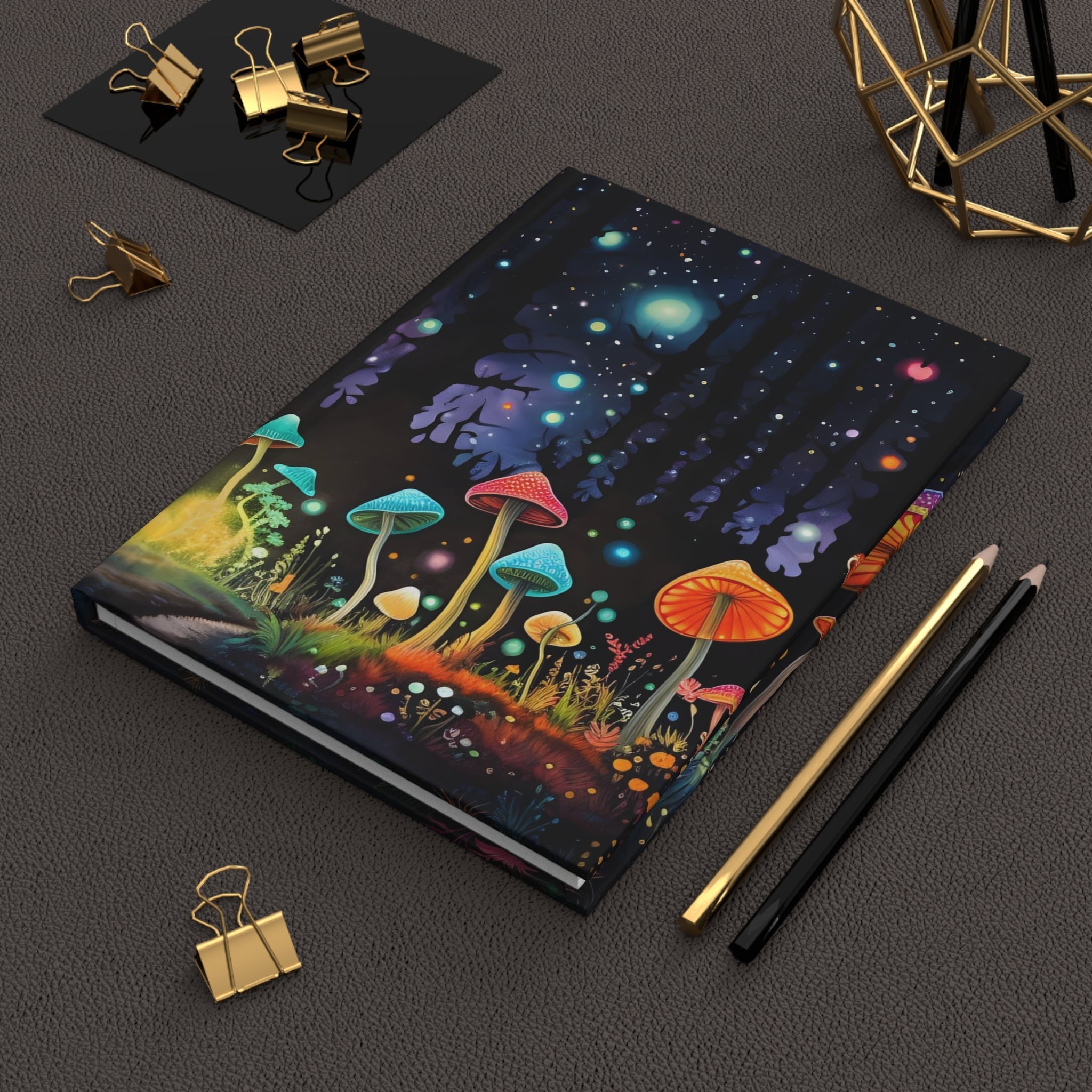 Mushroom Journal Hardcover Matte Notebook (Gratitude / Manifesting / Affirmation) - FNKY ROOSTER DESIGNS