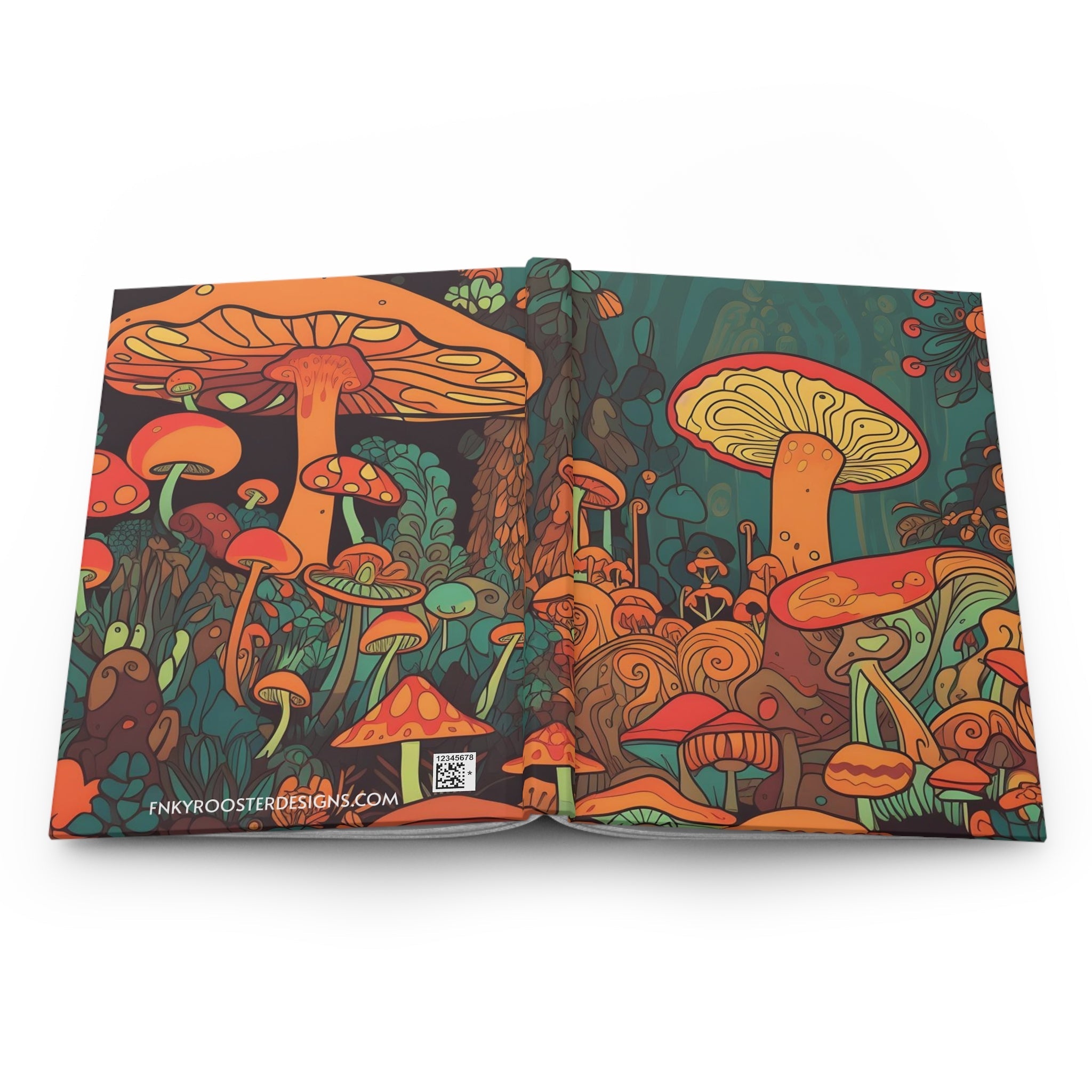 Mushroom Journal Hardcover Matte Notebook (Gratitude / Manifesting / Affirmation) - FNKY ROOSTER DESIGNS